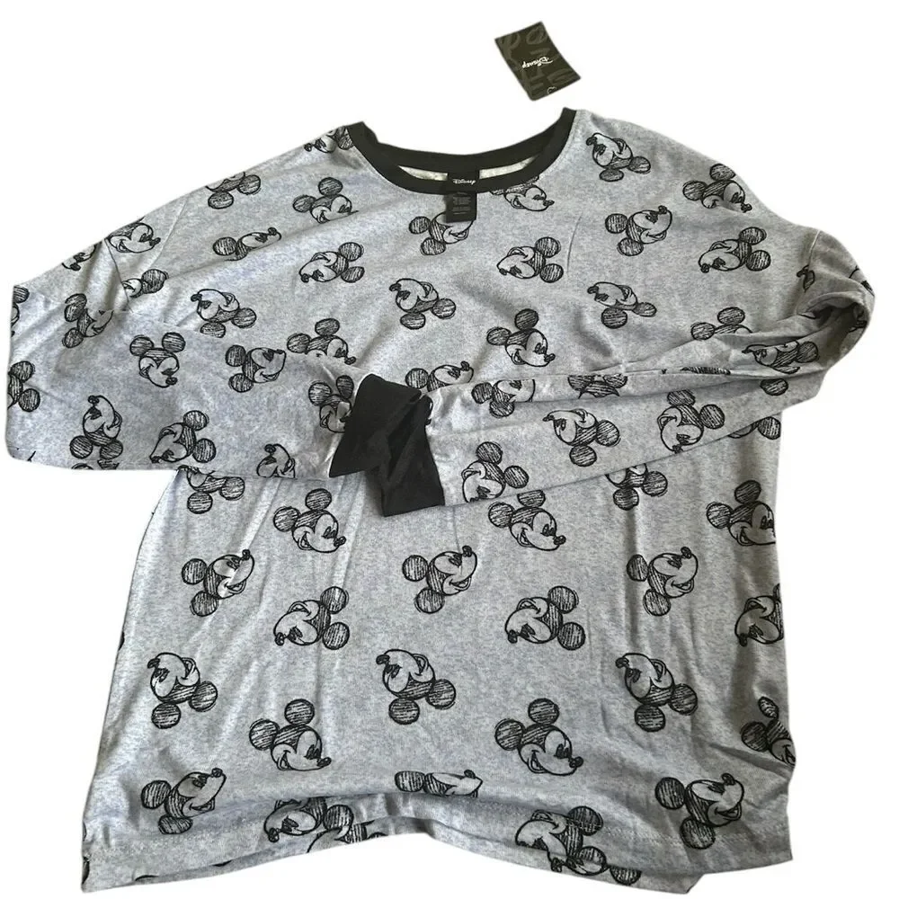 Disney Mickey Mouse Cozy 2-Piece Pajama  Soft Cuddly Comfortable size Small, NWT - Picture 6 of 8